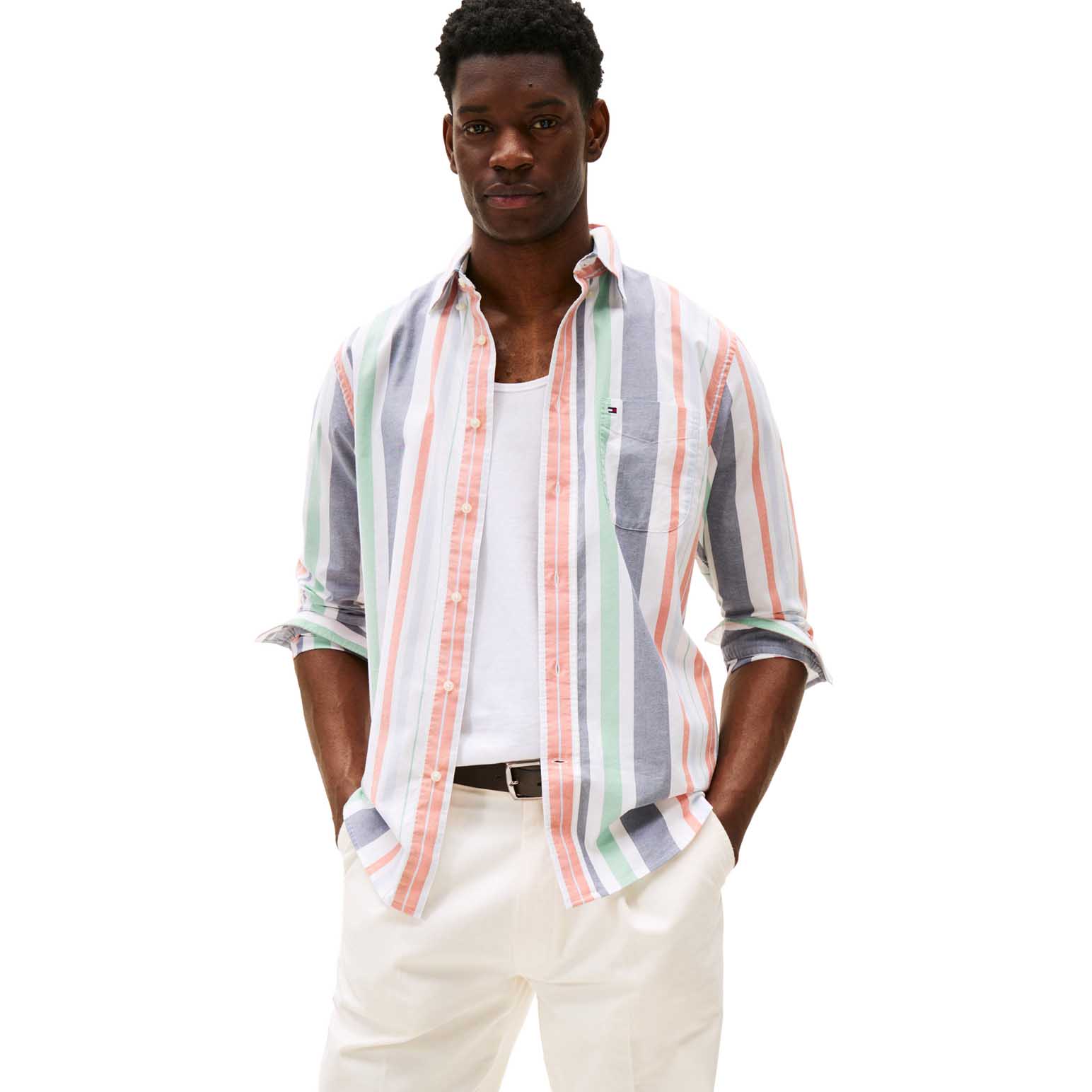 Tommy Hilfiger Lt Oxford Regatta Stripe Rlx Shirt